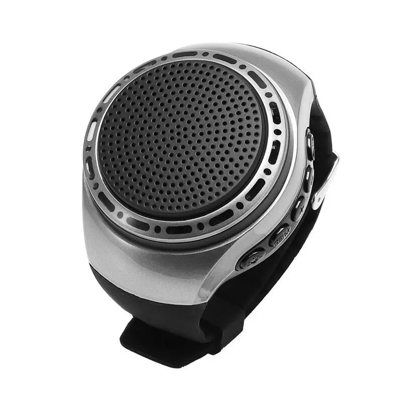 U6 Wrist Watch Bluetooth Speaker Card with Radio FM Portable Outdoor Sports Running LED Colorful 32GB Memory Card