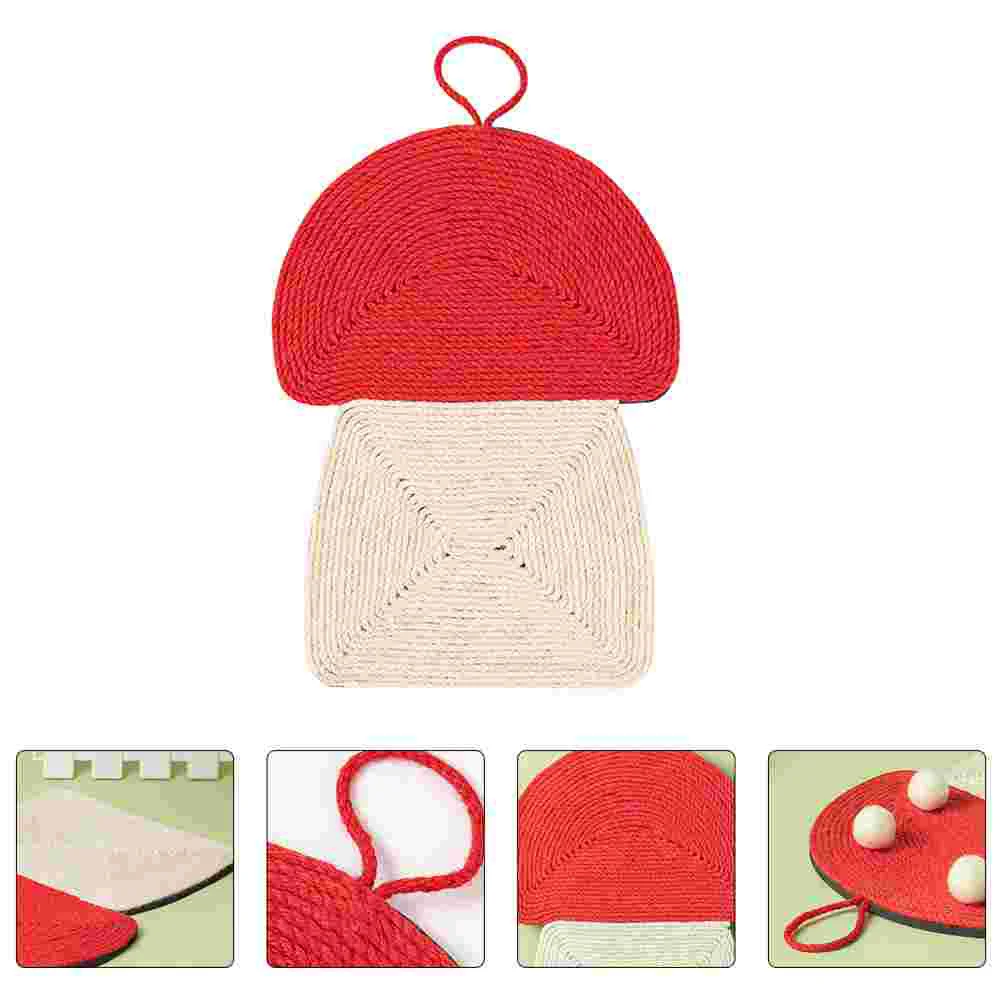 

1Pc Mushroom Shaped Cat Scratch Board Sisal Creative Scratcher Pet Cat Pad