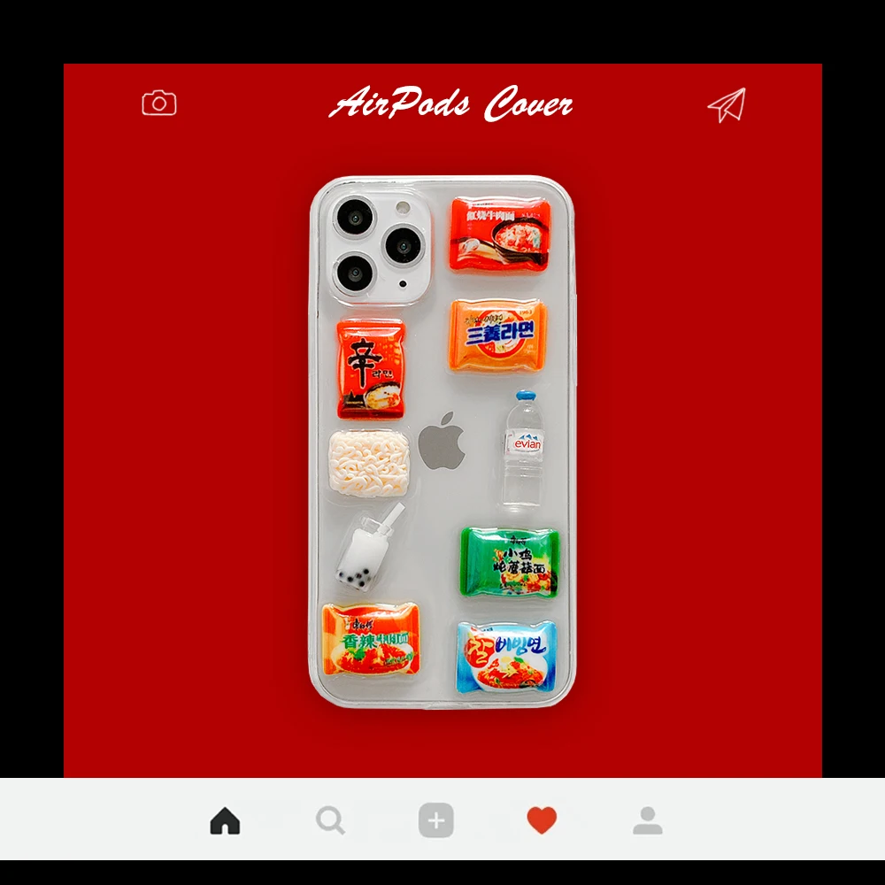 Новый Популярный чехол Ins для телефона с 3D изображением еды Iphone 7 мягкий