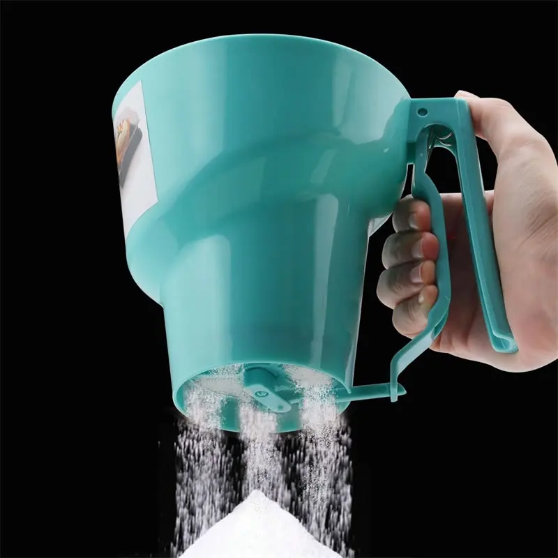 Сито для муки в форме воронки Кухонное сито с мелкой сеткой ручное глазировки и