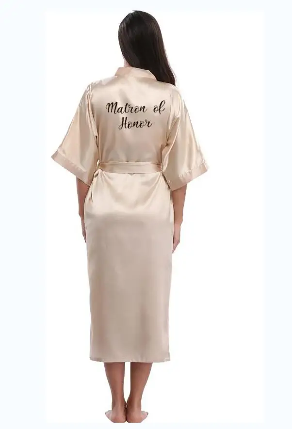 Bridesmaid champagne Large Plain Mother Bride Kimono Silk Satin Lace Night Dress Gown Wedding Robes Bathrobe Ladies Robe | Женская