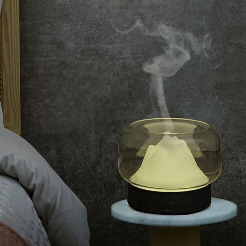 

Free Aroma Diffuser 400ML Moutain View Essential Oil Aromatherapy Color With Lamp and Humidificador Difusor LED Warm M6K4