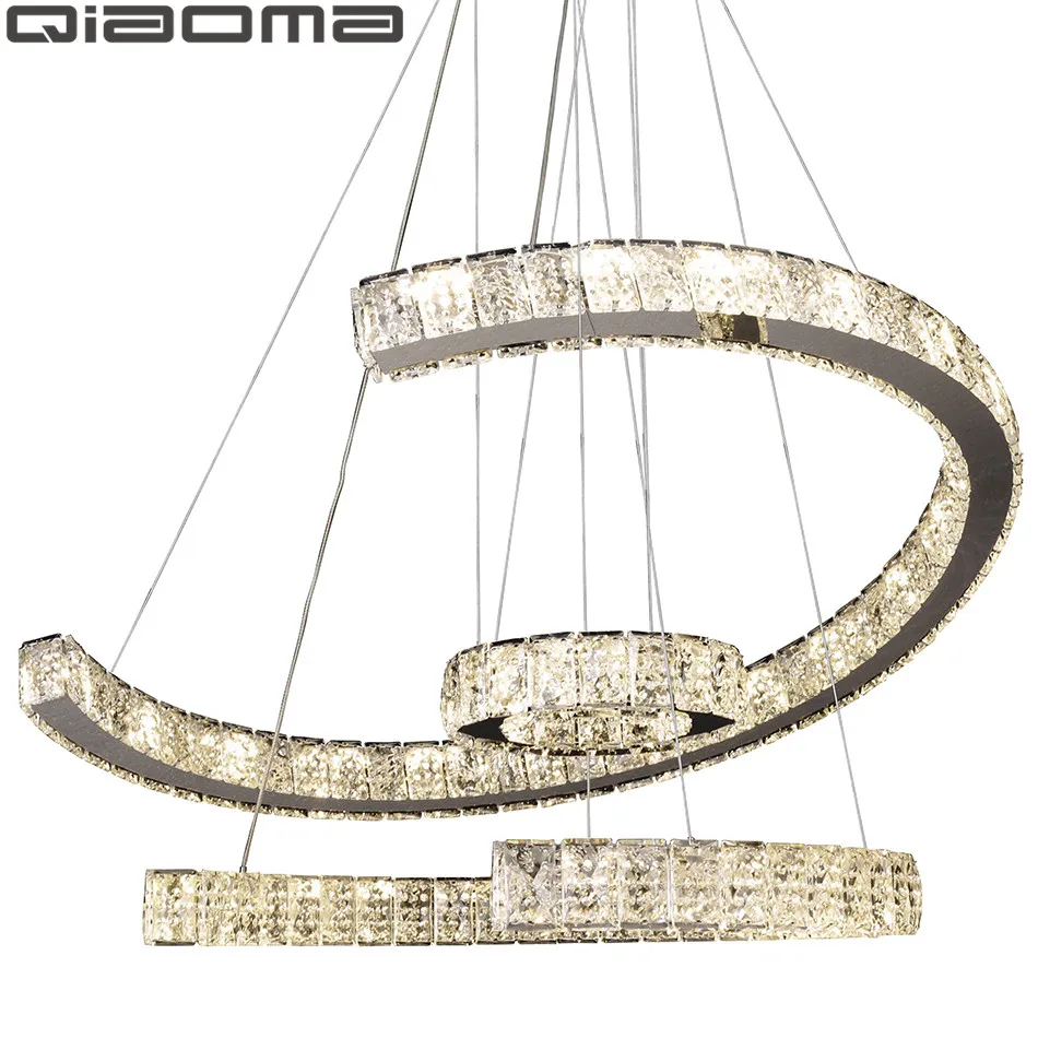 Современная светодиодная кольцевая хрустальная люстра s подвесные светильники