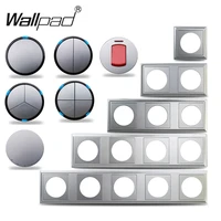 wallpad l6 grey plastic 1 2 3 4 gang intermediate wall switch motion body sensor step light cooker unit p70 diy free combination