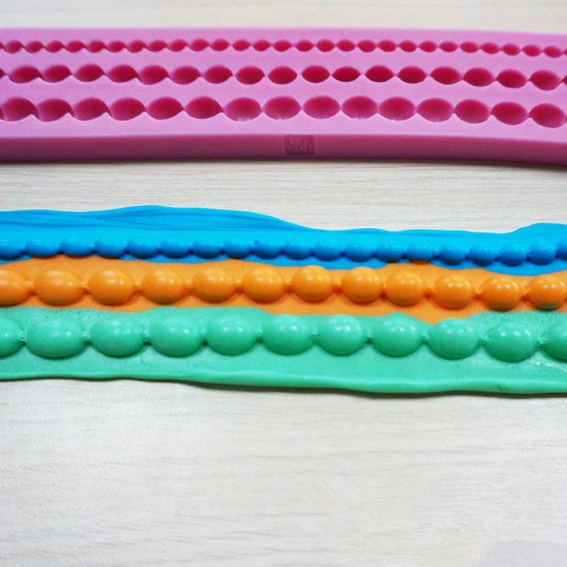 DIY 3D Красивая Жемчужная Нить бисер силиконовая форма для кексиков выпечки