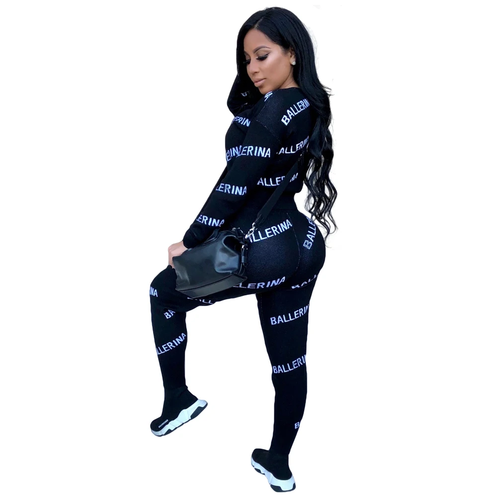 Новый модный осенний комплект из двух предметов 2019 укороченный топ + зауженные