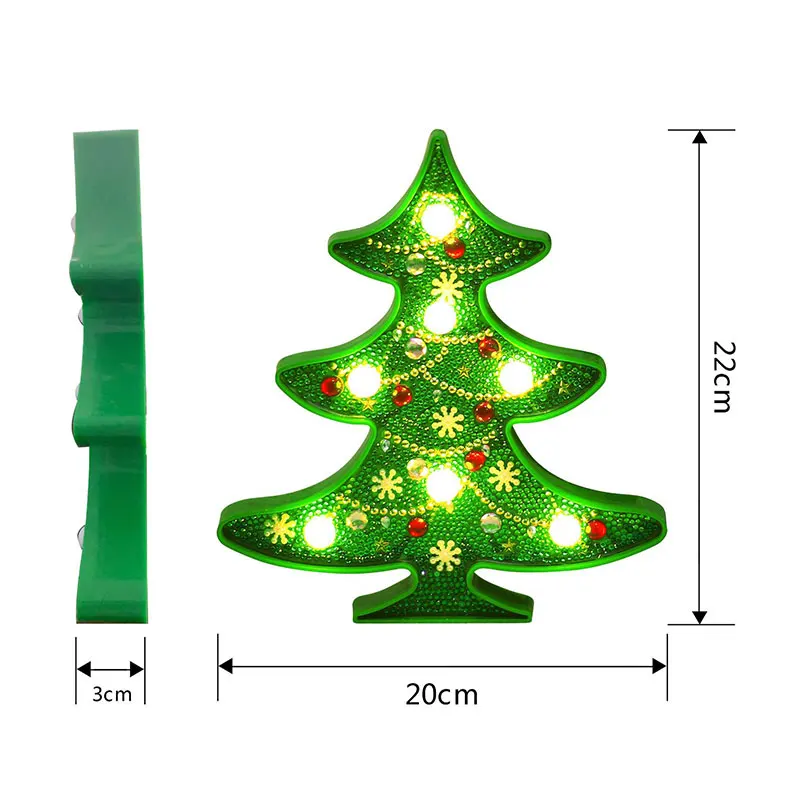 Рождественский светодиодный ночсветильник сделай сам для алмазной вышивки