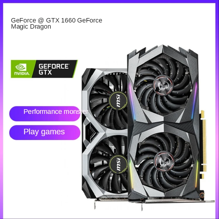 

MSI GTX 1660 Super Gaming X Magic Dragon Desktop Computer Independent Graphics Card Master 6G Dropshipping