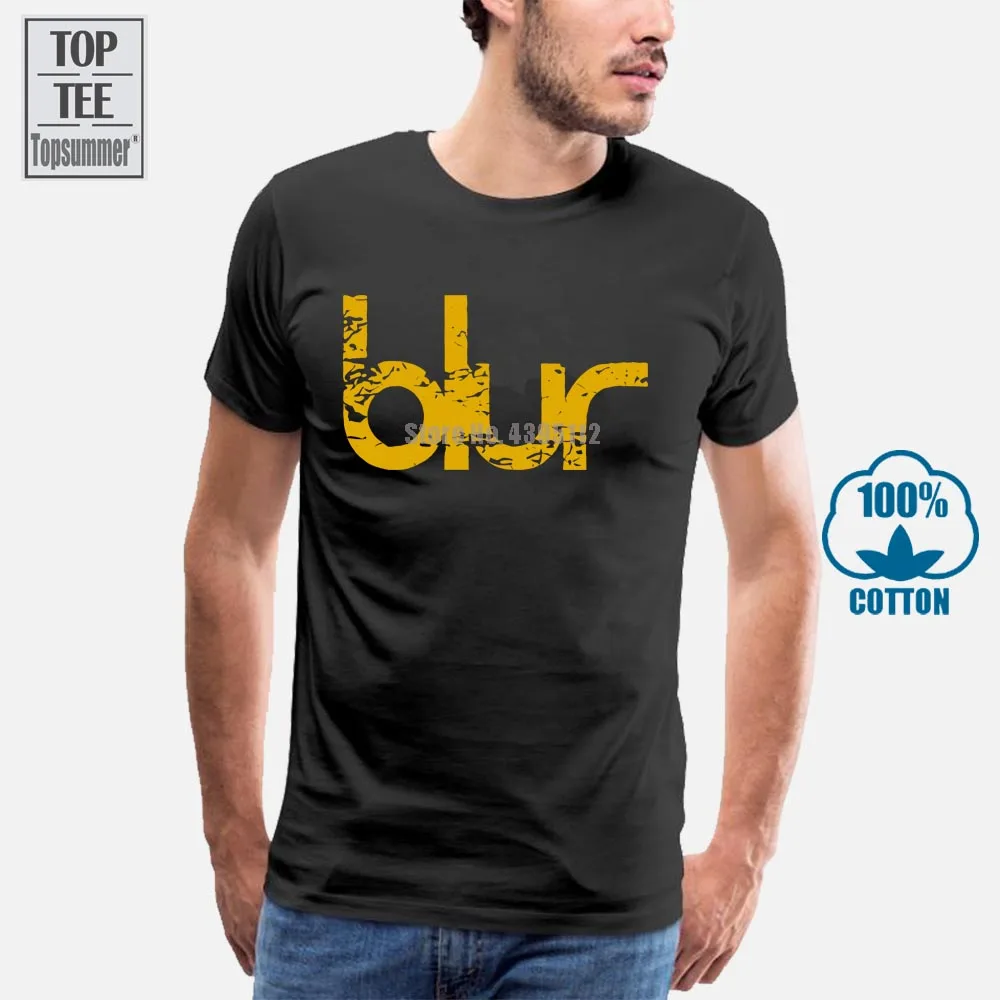 

Blur T Shirt Men Distressed Casual Cotton Tee Usa Size S 3Xl New 018812