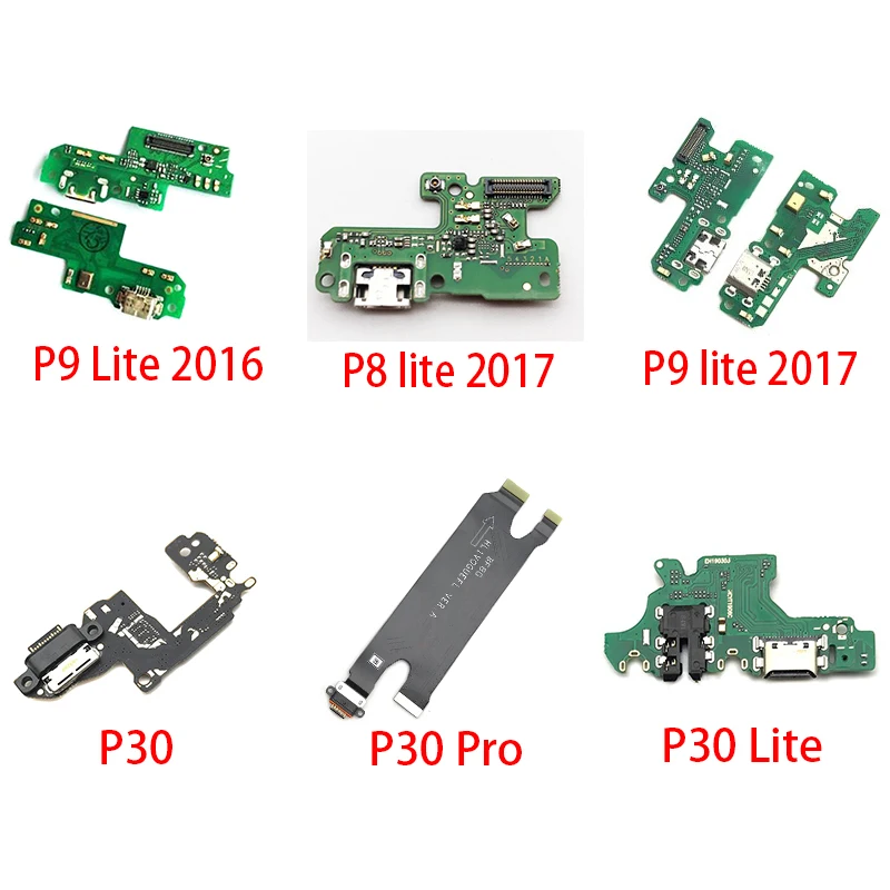 

(5piece)Charging Flex Cable Microphone Board For Huawei P10 Plus P20 Pro P30 P9 P8 lite 2017 Mini Charger Port Dock Connector