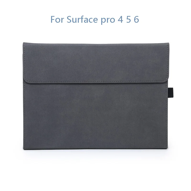drak gray 4 5 6 Чехол для планшета для microsoft Surface pro 4 Чехол pro 5 6 рукав водонепроницаемый кожаный защитный чехол-раскладушка - Цвет: drak gray 4 5 6