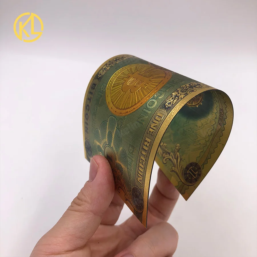 10 шт./лот разноцветные Позолоченные пластиковые сувенирные банкноты с покрытием