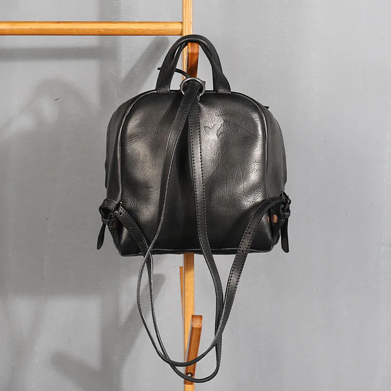 Винтажные кожаные маленькие рюкзаки ручной работы женская сумка в литературном