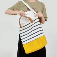 cotton and linen totebag shopping bags for womens shopper fashion shoulder bag eco top handle bags reusable handbags storage