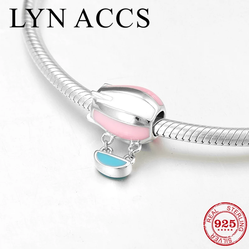 Горячая Распродажа Милый Фен для волос 925 пробы серебряный синий розовый эмаль