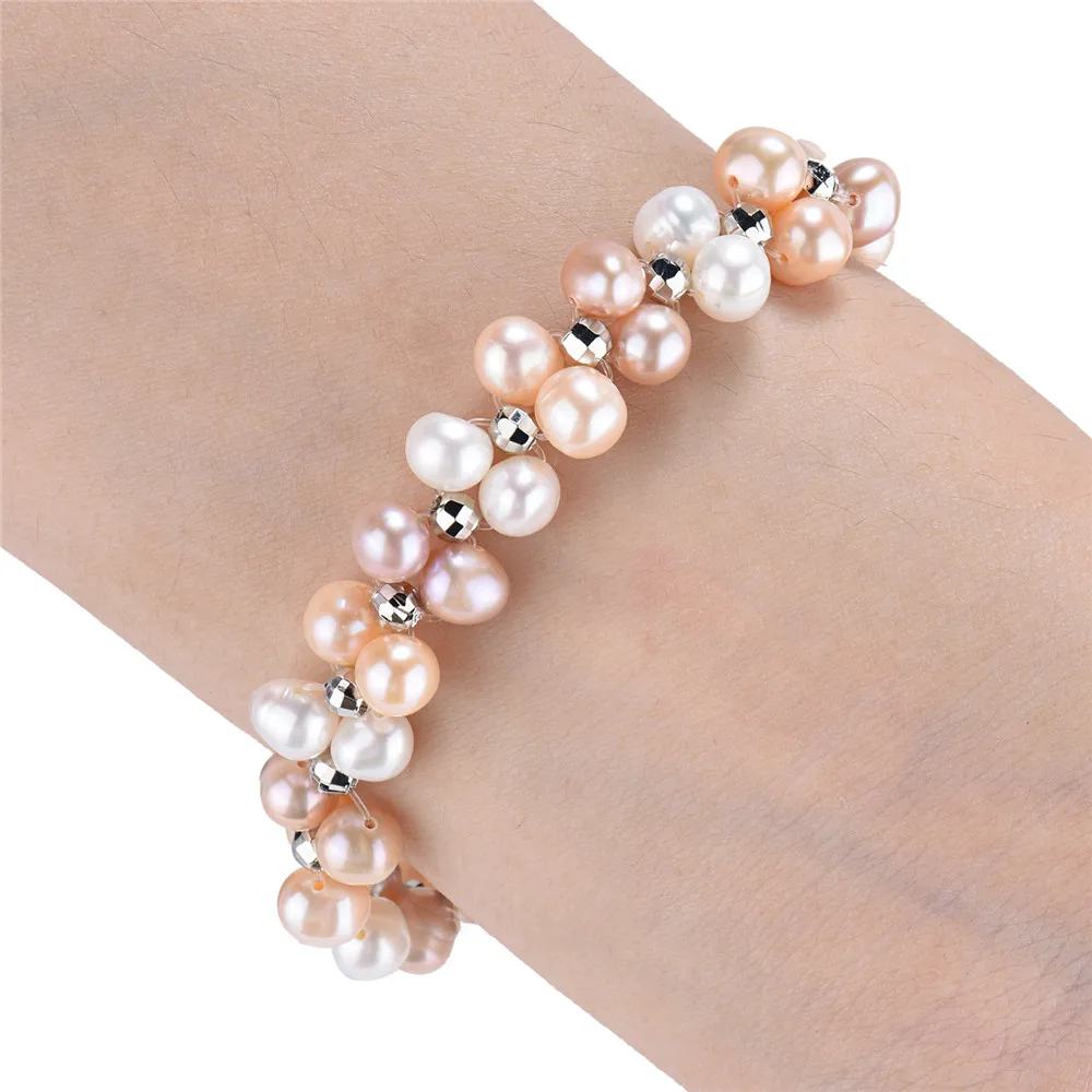 

Fashion Handmade Beads Women Bracelet for Xiaomi Mi Band 5 4 3 Strap Faux Pearl Watch Band for MIband 5 Ladies Jewelry Belt