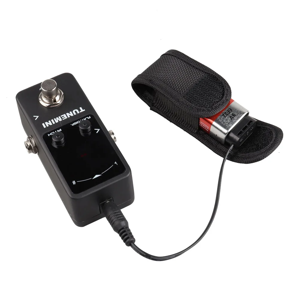 

9V Guitar Effect Pedal Pickup Battery Safety Pouch Black Bag with Battery Clip Snap Connector Cable for Guitar Pedal Accessories