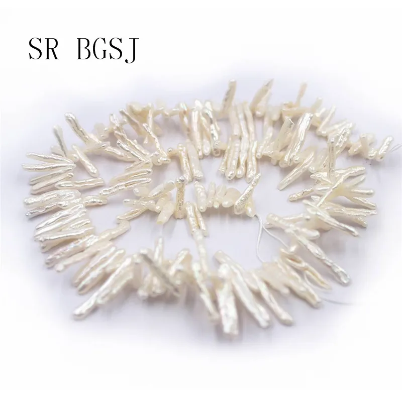 

Free Shipping 15-18mm White Top Drill Baroque Teeth Freeform Natural Freshwater Pearl Jewelry DIY Beads Strand 15