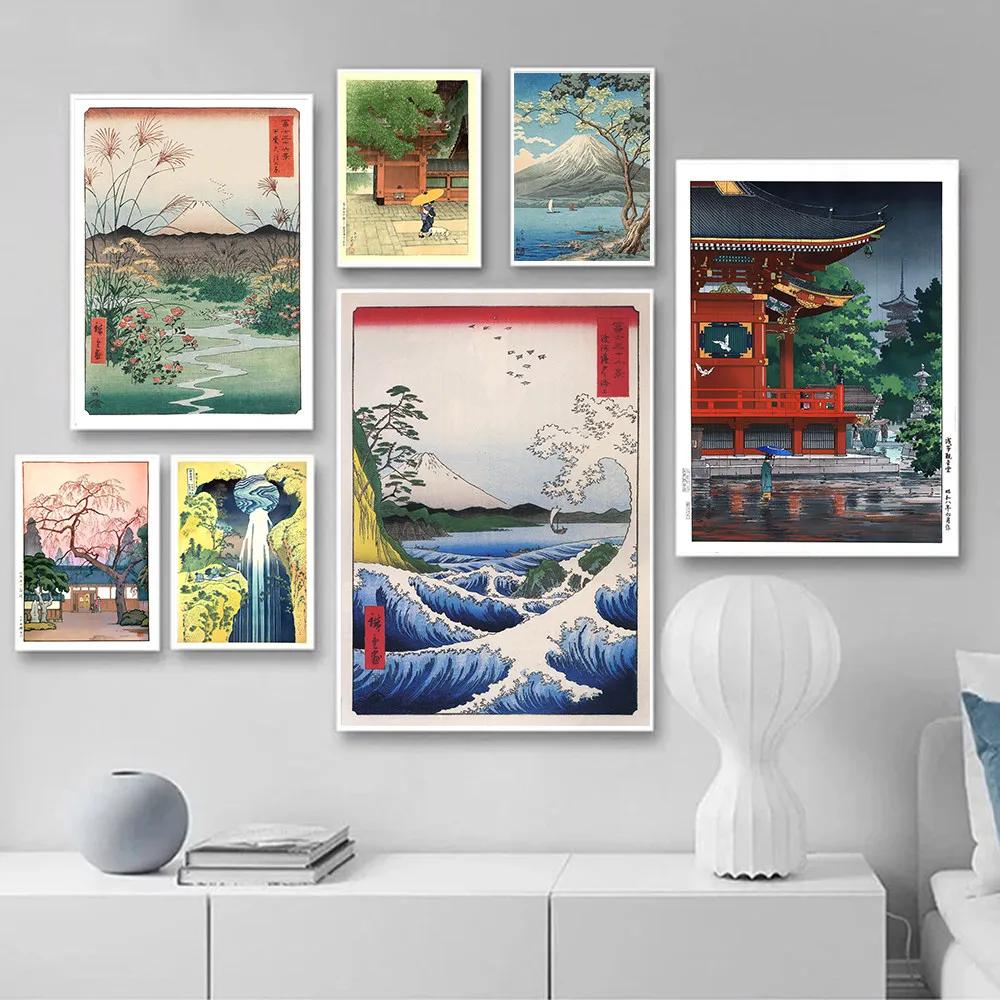

Vintage Japanese Wall Art Cover Japan Tokyo Travel Poster Printing Magazine Canvas Painting Exhibition Home Decor Room