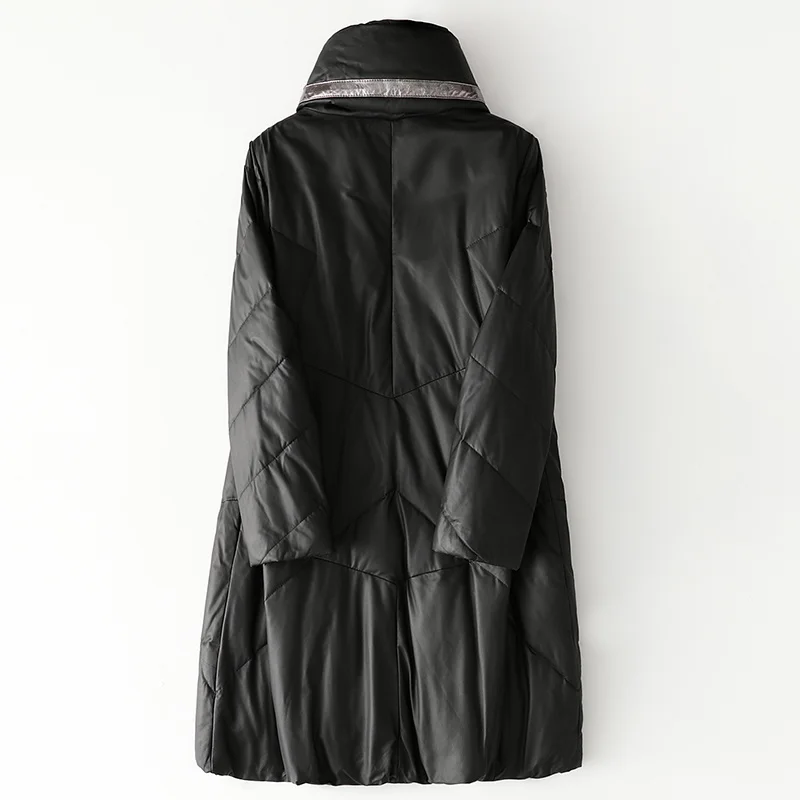 

Women's Down Jacket Woman Natural Genuine Leather Jacket Women 100% Real Sheepskin Coat Female Duck Down Leather Coats