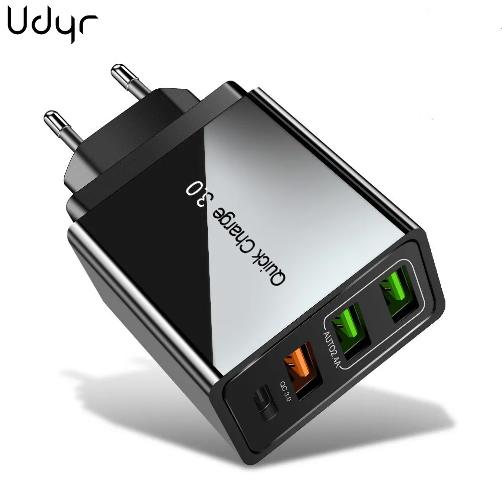 36 Вт быстрое зарядное устройство 4 0 3 USB Type C PD Supercharger EU US UK Plug для iPhone Samsung Huawei Xiaomi Phone