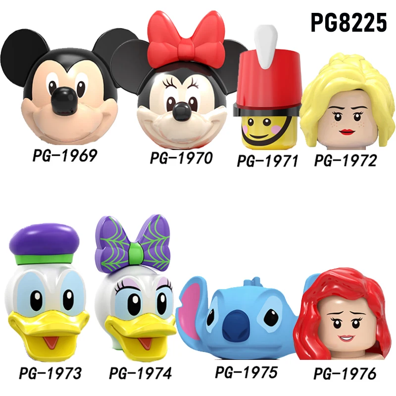 

Cartoon Mouse Duck Building Blocks Pumping Series deer Andrew Elephant Action Figures For Children Toys PG8279