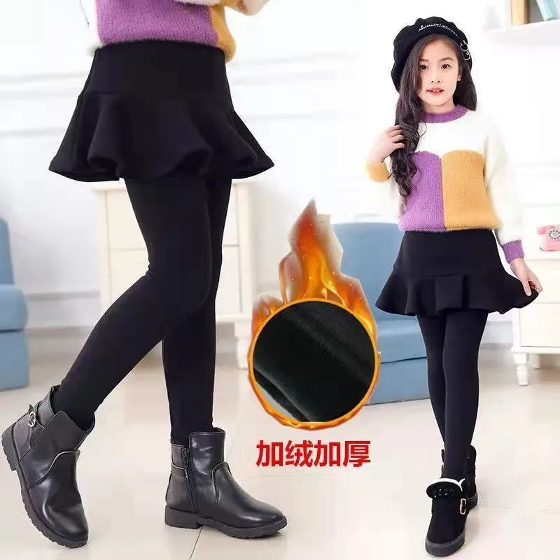 

Однотонные штаны для девочек 2-12 лет, детские леггинсы, детская одежда, осенне-зимние теплые хлопковые леггинсы, юбка для маленьких девочек, ...