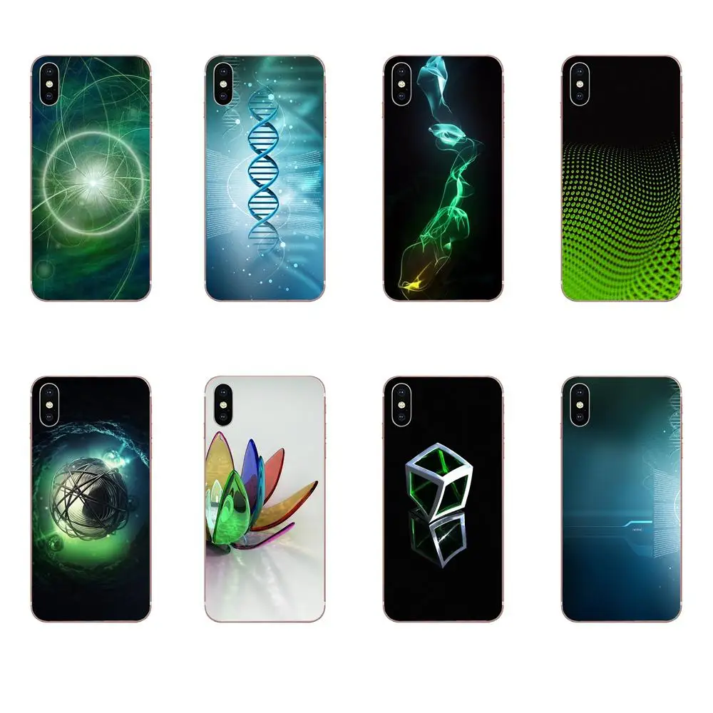 Зеленый ядро абстрактным 3d рисунок сделай сам чехол из ТПУ для Huawei NOVA 2 V20 Y3II Y5 Y5II Y6