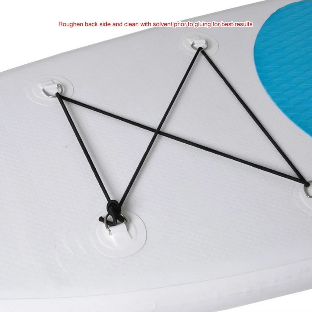 

6 PCS 4.3inch Stainless Steel D Ring Pad/Patch With Glue for PVC Inflatable Boat Raft Dinghy Canoe Kayak Surfboard SUP Tie Down