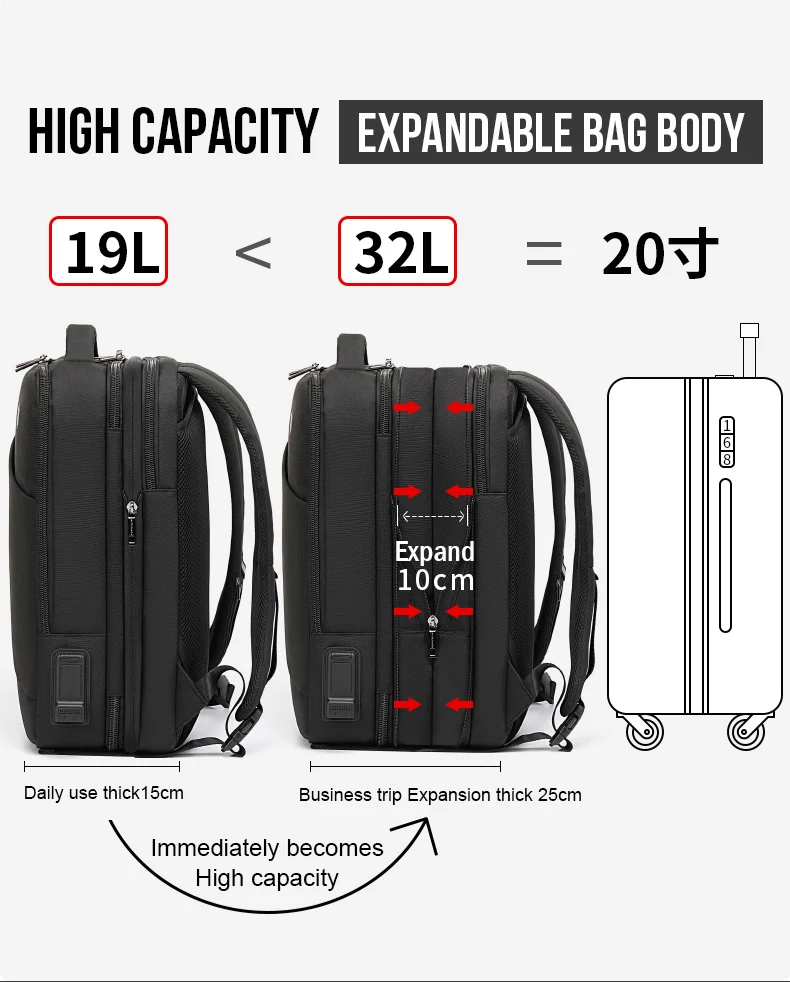 Рюкзак для мужчин с полярным охотником, подходит для 17 дюймов, для ноутбука, USB, для подзарядки, многослойный, высокая емкость, для путешествий, мужская сумка, рюкзаки