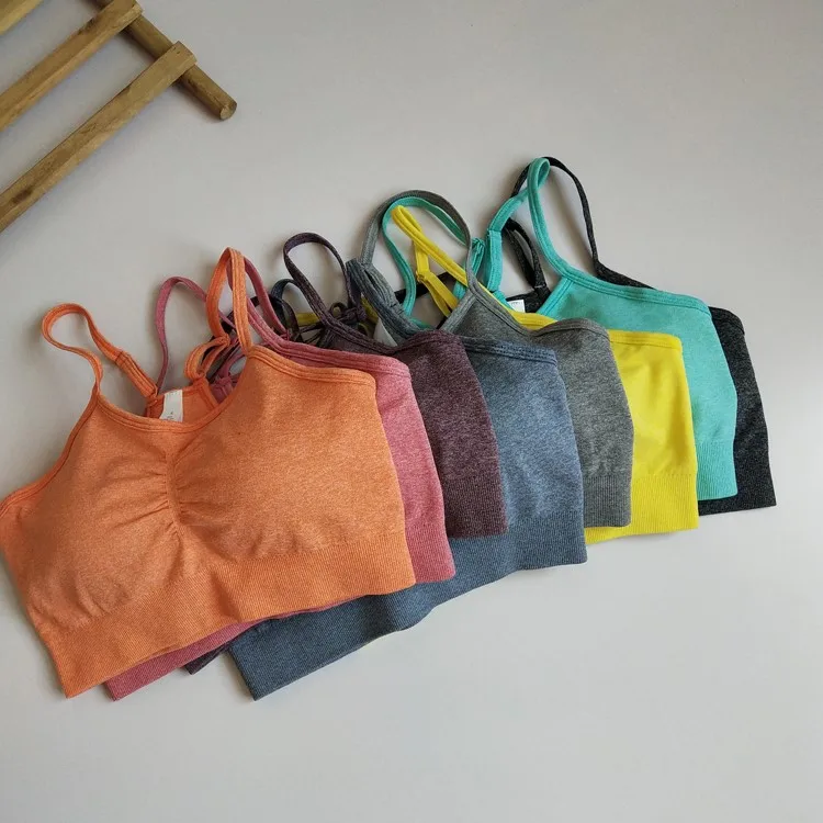 Mesh Sports Bra Push Up Padded Strappy Yoga Sportswear Running Sport Bras Women Fitness Gym Bra Sexy Seamless