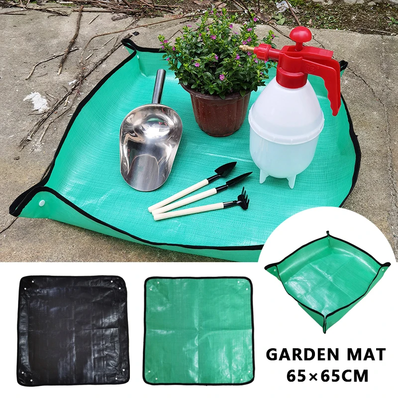 

65x65CM Planting Mat PE Gardening Potting Mat Gardening Pad Waterproof Reusable Flower Gardening Mats Transplanting Foldable Pad
