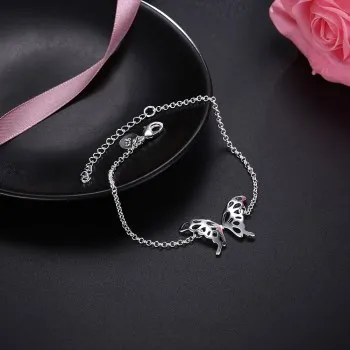 

Silver Color Pretty Nice Butterfly Chain Bracelet Fashion Charm Anklet Wedding Cute Women Lady Party Gift LKNSPCH622