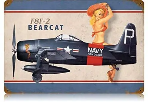 

Maizeco Retro F8F Panda Pictorial Girl Metal Tin Logo in para taberna Garaje Man Cave Shop Wall Decoration Logo Tin Poster