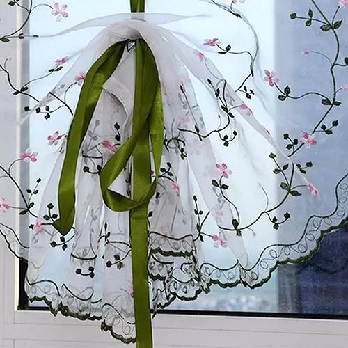 Римская пасторальная занавеска цветочные тюлевые занавески для кухни спальни