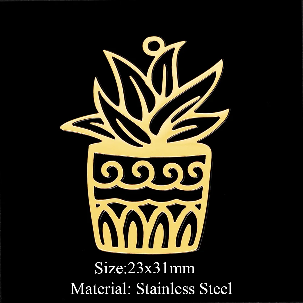 5 шт./лот 100% серьги-подвески сделай сам из нержавеющей стали в горшке подвески