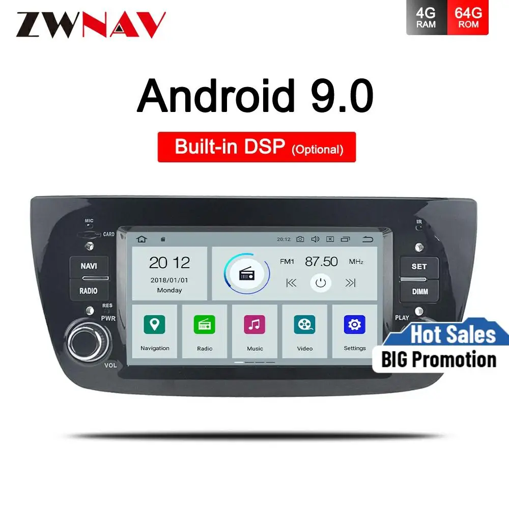 DSP Android 9.0 4G RAM автомобильный DVD плеер GPS головное устройство для FIAT DOBLO Opel Combo Tour 9 0 2015