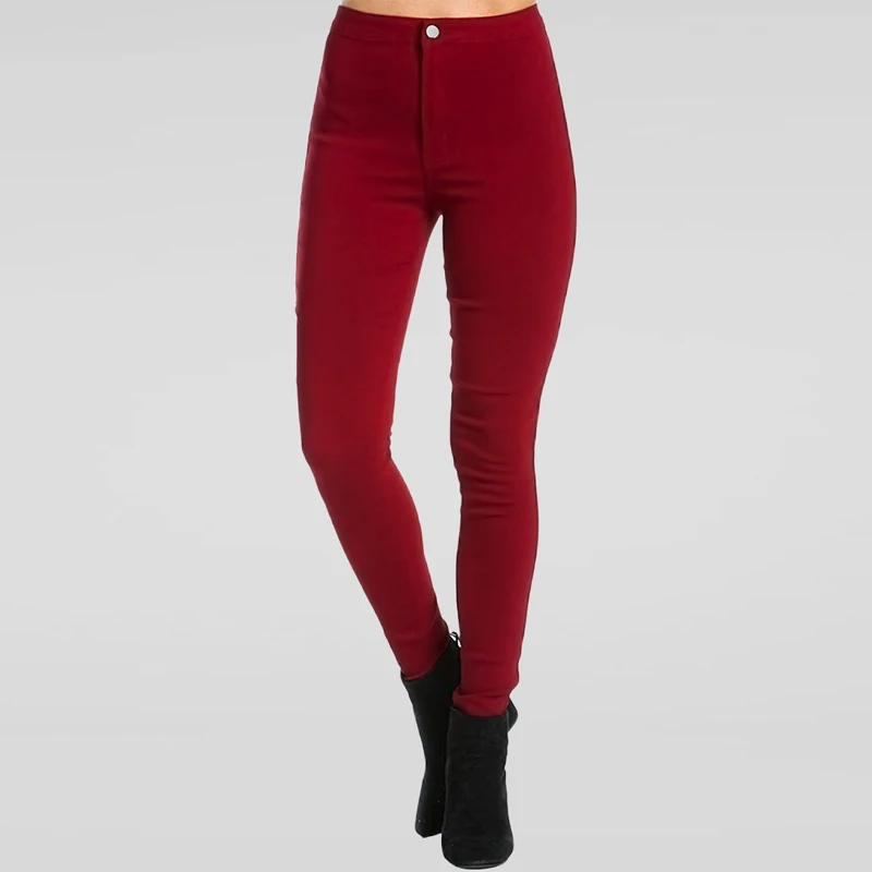 Women Stretch Pants Skinny High Waisted Slim Mom  Female trouser  Sexy Hip Cargo Office Wholesale Black Red Blue Women's pants