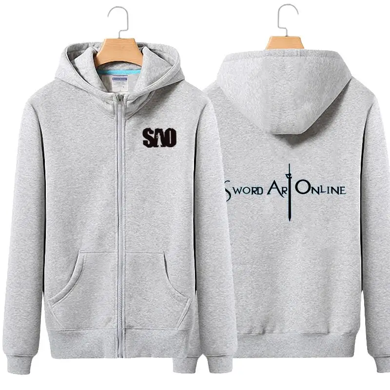 

Unisex Sword Art Online SAO Hooded Hoodie Cardigan Student Cotton Casual Sword Art Online Hoodie Jacket Coat Sweatshirt