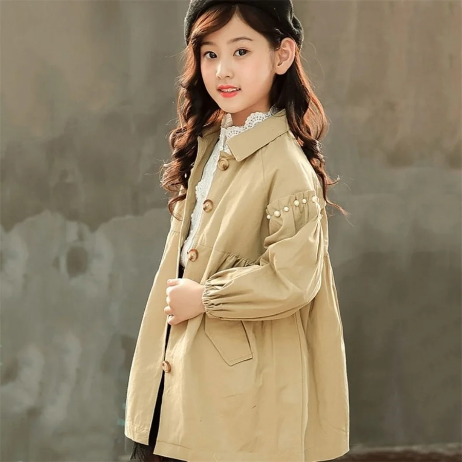 Демисезонная ветровка для девочек детская однотонная верхняя одежда с капюшоном