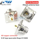 Радиочастотный коаксиальный радиочастотный разъем, стандартная Женская головка L16, выдержанный Квадратный фланец пластины 25*25, основание шасси антенны