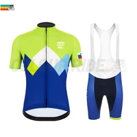 2021 men cycling jersey set slovenia national team ride race clothing olympic champion apparel bicycle short sleeve clothing set