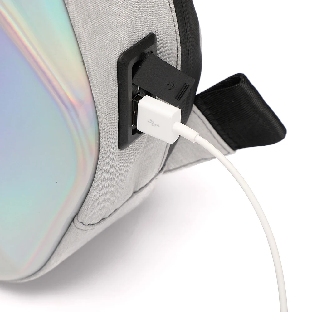 Сумка слинг с USB портом для зарядки саквояж кросс боди на плечо водонепроницаемый