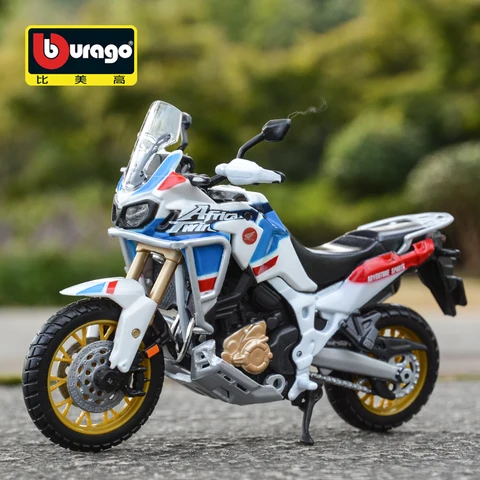 Bburago 1:18 Honda Africa Twin Adventure, статические литые автомобили, коллекционные хобби модель мотоцикла, игрушки