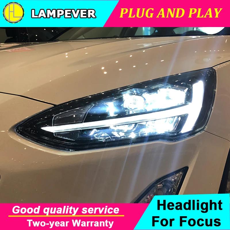 Автомобильный светодиодный налобный фонарь для Ford Focus фары 2019 Новый фокус 5 фар