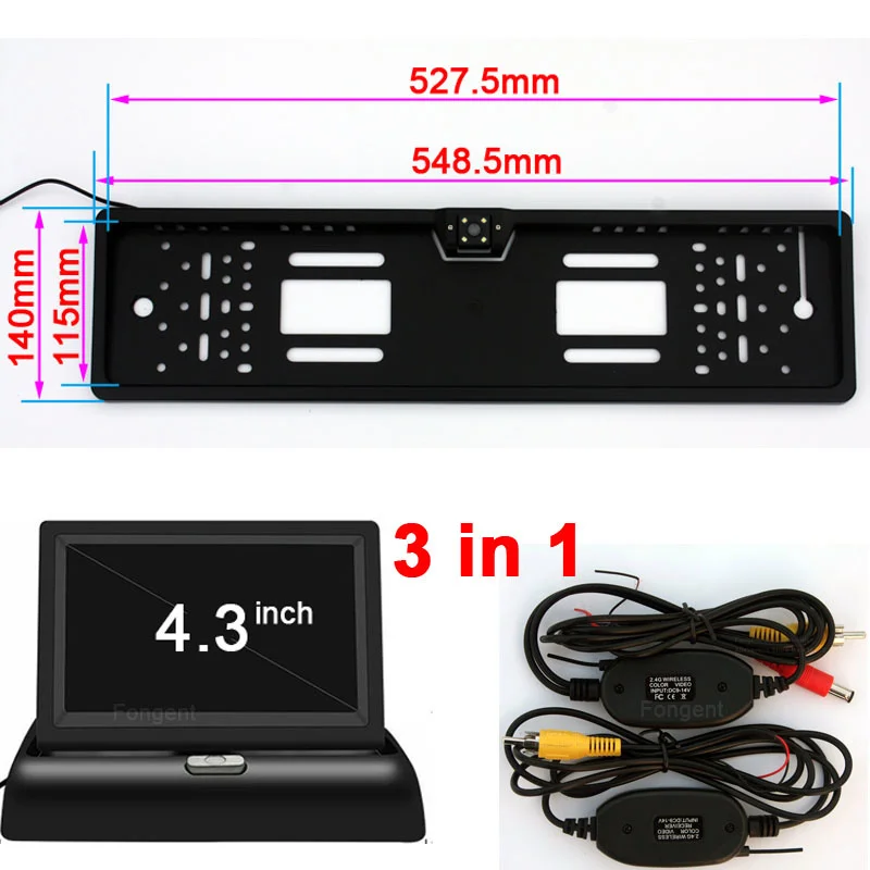 Рамка для российского номерного знака в европейском стиле Автомобильная камера