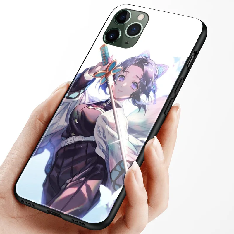 Shinobu Kocho Kimetsu no Yaiba мягкий силиконовый стеклянный чехол для телефона чехол для Apple iPhone 6 6s 7 8 Plus X XR XS 11 Pro MAX