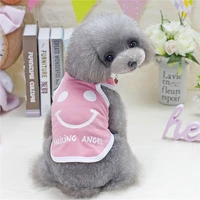 pet dog summer pure cotton printable vest clothing bichon pomeranian puppy sports thin clothes dog t shirt clothing