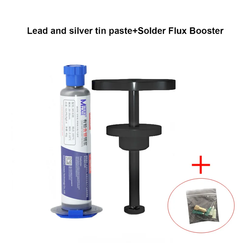 MaAnt MY-83B Syringe Liquid Flux Solder Paste Leaded Stencil With Silver Welding Tool 183℃ Tin Solder Paste For CPU Repair