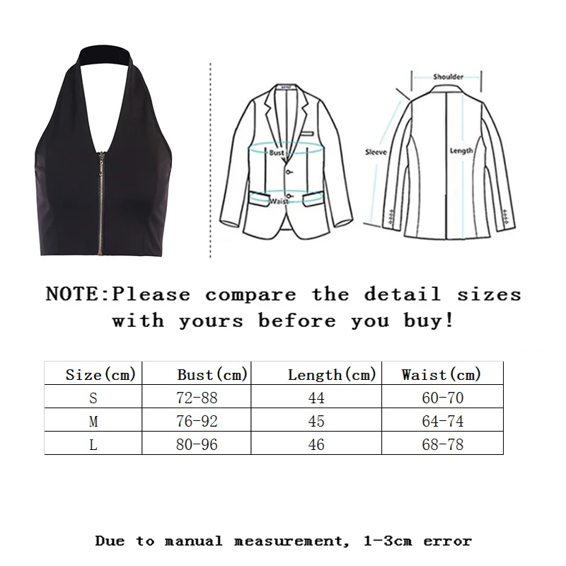 

Vangull Sexy 2021 Summer New Street Style Zipper Umbilical Hanging Neck Sling Solid Top V-neck Slim Halter Short Women Vest
